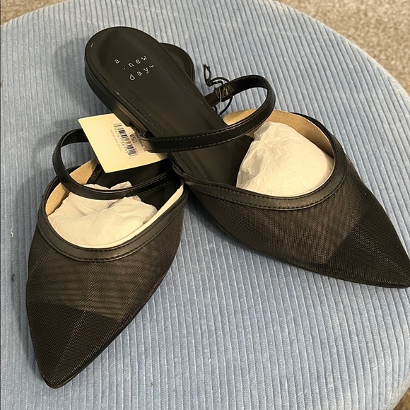 a new day Shoes - A New Day Black Pointed-Toe Mules